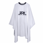 JRL White Cape with Stripes - Μπέρτα Κουρέματος Λευκή με διακριτική, λεπτή ρίγα