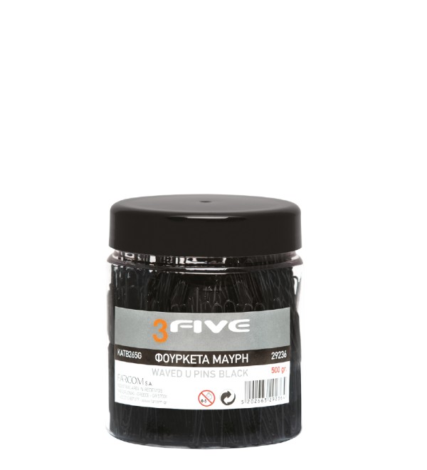 3five φουρκέτα μαύρη